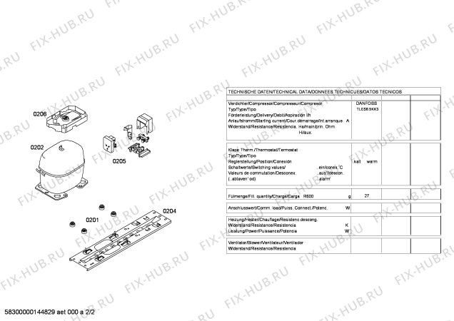 Взрыв-схема холодильника Bosch KTL15V22GB - Схема узла 02