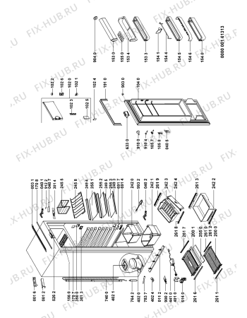 Схема №1 905.2.12 с изображением Винт (болт) для холодильной камеры Whirlpool 481250218744