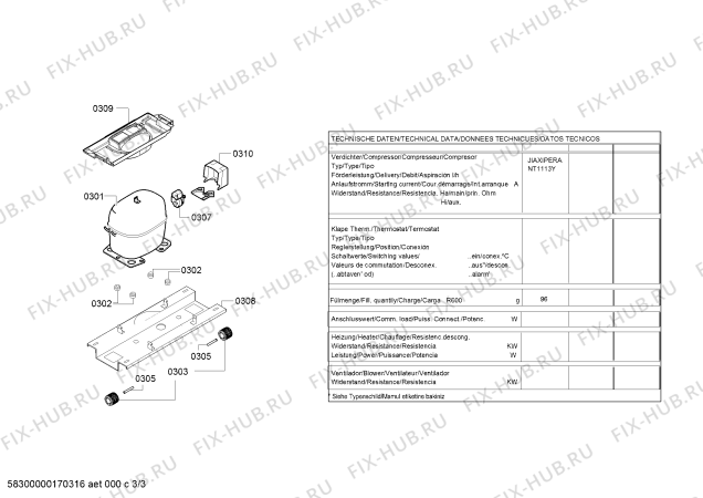 Схема №3 KG36WXL30G Siemens с изображением Водяной фильтр для холодильника Bosch 00628663