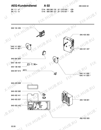 Взрыв-схема посудомоечной машины Electrolux BK111W - Схема узла Electrical equipment