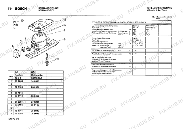 Схема №2 KTR1841GB с изображением Декоративная планка для холодильника Bosch 00270996