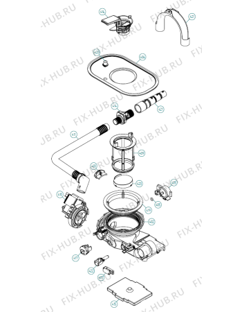 Взрыв-схема посудомоечной машины Atag VW6055RT XL NL   -VW6055RTUU-A01 (341708, DW70.3) - Схема узла 07