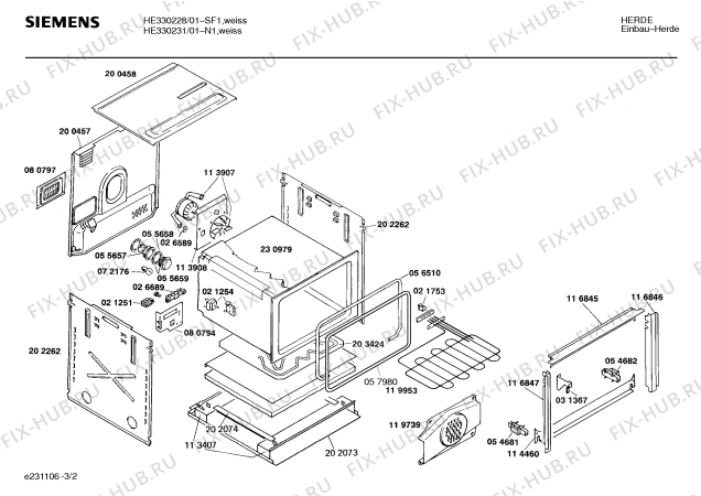 Схема №3 HE330228 с изображением Панель для плиты (духовки) Siemens 00270300