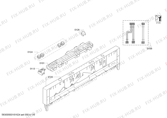 Схема №3 3VF301NP A+ с изображением Передняя панель для посудомоечной машины Bosch 00709453