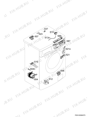 Схема №3 L6460AFL с изображением Микромодуль для стиральной машины Aeg 973914903214034