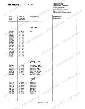 Схема №8 FM701S1FF с изображением Блок питания для жк-телевизора Siemens 00757648