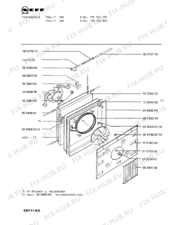 Взрыв-схема плиты (духовки) Neff 195304834 1344.11HWS - Схема узла 05