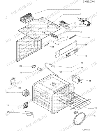 Схема №3 FN64TXAS (F080493) с изображением Субмодуль для электропечи Indesit C00309647