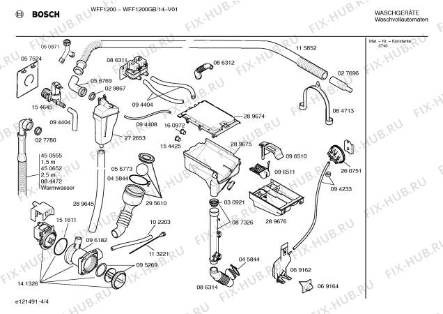Схема №4 WFF1200GB, WFF1200 с изображением Панель управления для стиральной машины Bosch 00352858