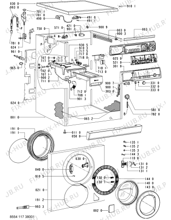 Схема №1 HDW 6000 с изображением Модуль (плата) для стиралки Whirlpool 481221470286