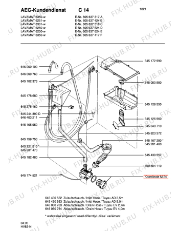 Взрыв-схема стиральной машины Aeg LAV6301 SENS. - Схема узла Water equipment