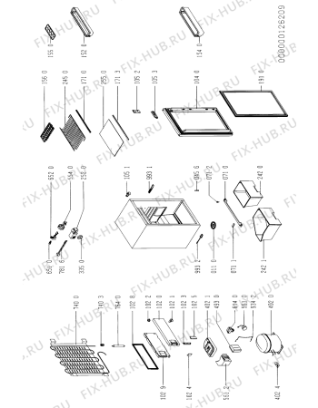 Схема №1 ARL 355/G с изображением Фиксатор для холодильника Whirlpool 481941879325