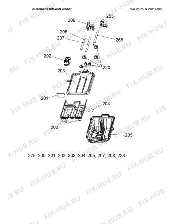 Схема №4 WK1200V с изображением Вал для стиральной машины Whirlpool 482000016110