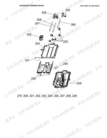 Схема №4 WK1400V с изображением Моторчик для стиралки Whirlpool 482000016119