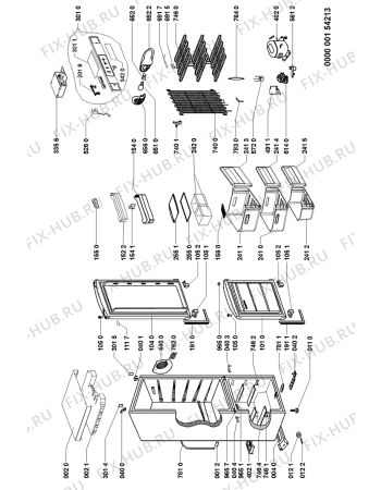 Схема №1 ARC 5603/ IX с изображением Дверь для холодильной камеры Whirlpool 481241610584