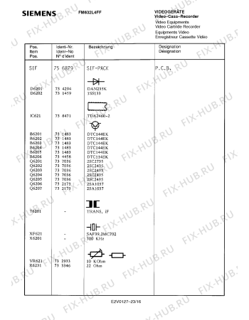 Схема №15 FM632L4FF с изображением Пульт дистанционного управления для видеоэлектроники Siemens 00756877