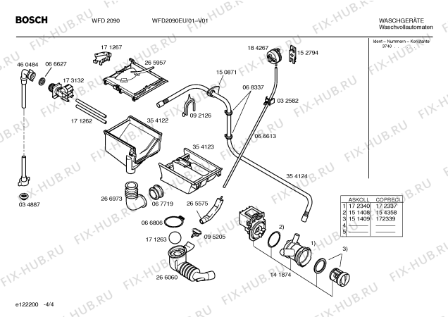 Взрыв-схема стиральной машины Bosch WFD2090EU BOSCH WFD 2090 - Схема узла 04