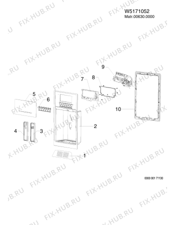 Взрыв-схема холодильника Hotpoint-Ariston MSZ926DFHA (F071621) - Схема узла