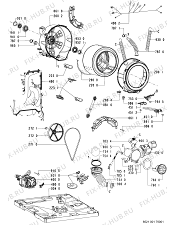 Схема №1 MFW 9700 AGW-KWT с изображением Обшивка для стиралки Whirlpool 480111100709