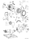Схема №1 WAB 8794-DK,NORDIC с изображением Кнопка, ручка переключения для стиральной машины Whirlpool 481241318285