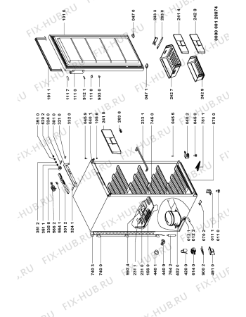 Схема №1 CVT 180 с изображением Часть корпуса для холодильника Whirlpool 481245228636