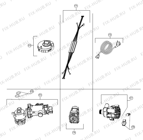 Взрыв-схема посудомоечной машины Gorenje GS53250W (440501, T14) - Схема узла 09