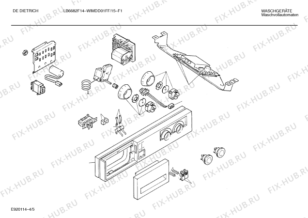 Схема №7 WIMDD01FF DE DIETRICH LB6682F14 с изображением Индикатор для стиральной машины Bosch 00032302