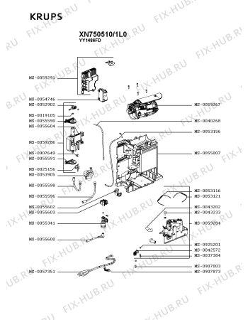 Схема №2 XN750540/1L0 с изображением Шланг для электрокофеварки Krups MS-0055589