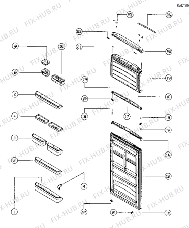 Взрыв-схема холодильника Ariston ETDF400XARIST (F014190) - Схема узла