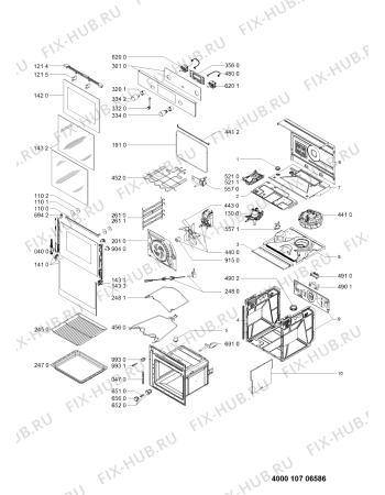 Схема №1 AKZ 548 IX с изображением Панель для духового шкафа Whirlpool 481010526755