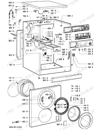 Схема №2 WAK 8360 с изображением Декоративная панель для стиральной машины Whirlpool 481245216646