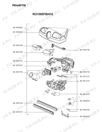 Взрыв-схема пылесоса Rowenta RO1085FB/410 - Схема узла HP001348.1P3