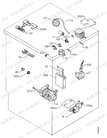 Взрыв-схема стиральной машины Electrolux EW1062W - Схема узла Electrical equipment 268