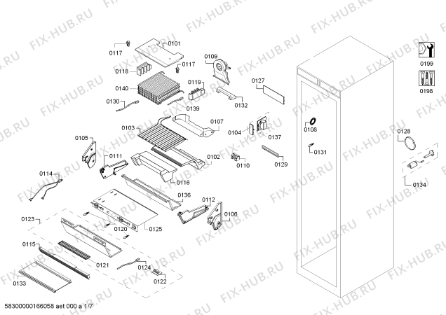 Схема №4 FID18MIEL1 F 1471 SF с изображением Крепеж для холодильника Bosch 00700905