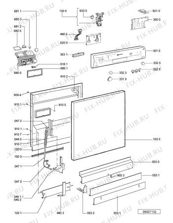 Схема №1 GSFH 1566 IN с изображением Панель для посудомоечной машины Whirlpool 481245373449