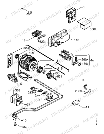 Взрыв-схема посудомоечной машины Zanussi ID6245B - Схема узла Electrical equipment