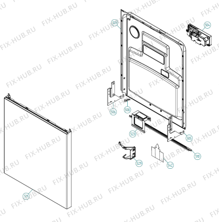 Взрыв-схема посудомоечной машины Gorenje PRODW 14FCI UK   -SS FS (338862, DW70.C) - Схема узла 05