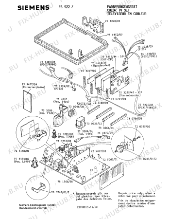 Взрыв-схема телевизора Siemens FS9227 - Схема узла 10