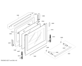 Схема №3 HBN780721F с изображением Фронтальное стекло для электропечи Bosch 00478697