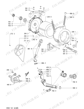Схема №4 AWO/D 7721 с изображением Модуль (плата) для стиралки Whirlpool 481221470521