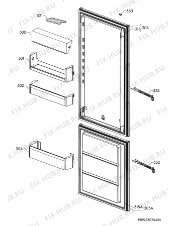 Взрыв-схема холодильника Smeg UKC7172NP1 - Схема узла Door