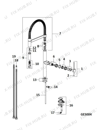 Схема №1 MC4LGHHA (F076735) с изображением Всякое для смешивателя Indesit C00291782