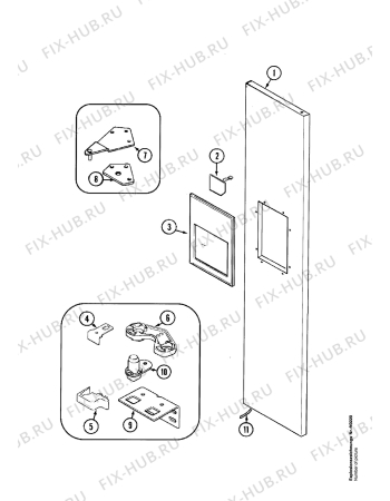 Взрыв-схема холодильника Aeg S7088KG - Схема узла Freezer door