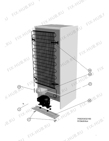 Взрыв-схема холодильника Zanussi ZRD317WO - Схема узла Cooling system 017