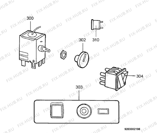 Взрыв-схема холодильника Electrolux ECF10A - Схема узла Electrical equipment 268