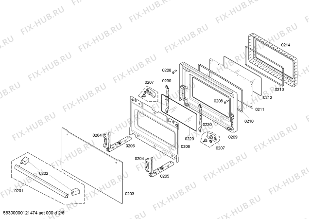 Схема №3 HBCKBA15 с изображением Модуль реле для плиты (духовки) Bosch 00642317
