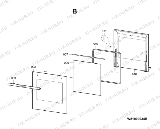 Схема №5 BPH 7602 R с изображением Панель для электропечи Whirlpool 480121102633