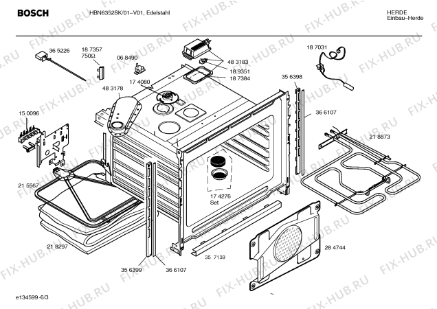 Схема №4 HBN6352SK с изображением Инструкция по эксплуатации для духового шкафа Bosch 00583149