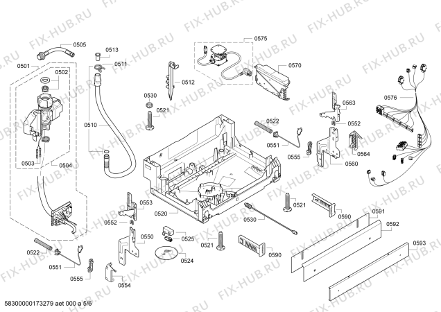 Схема №4 DF261760 с изображением Передняя панель для посудомойки Bosch 00740860