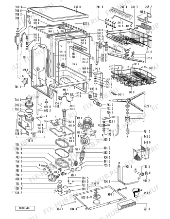 Схема №2 GSF 4851/1 TW-BR с изображением Панель для посудомоечной машины Whirlpool 481245370861